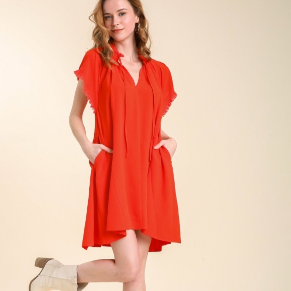 Umgee Flutter Sleeve Dress